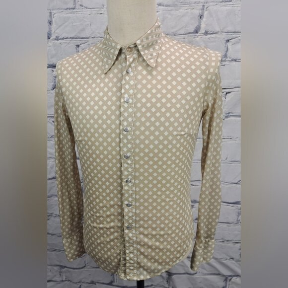Diesel Vintage 90s Mens Shirt Button Up Metal Buttons Slim Italy Medium Small XS - Picture 1 of 16